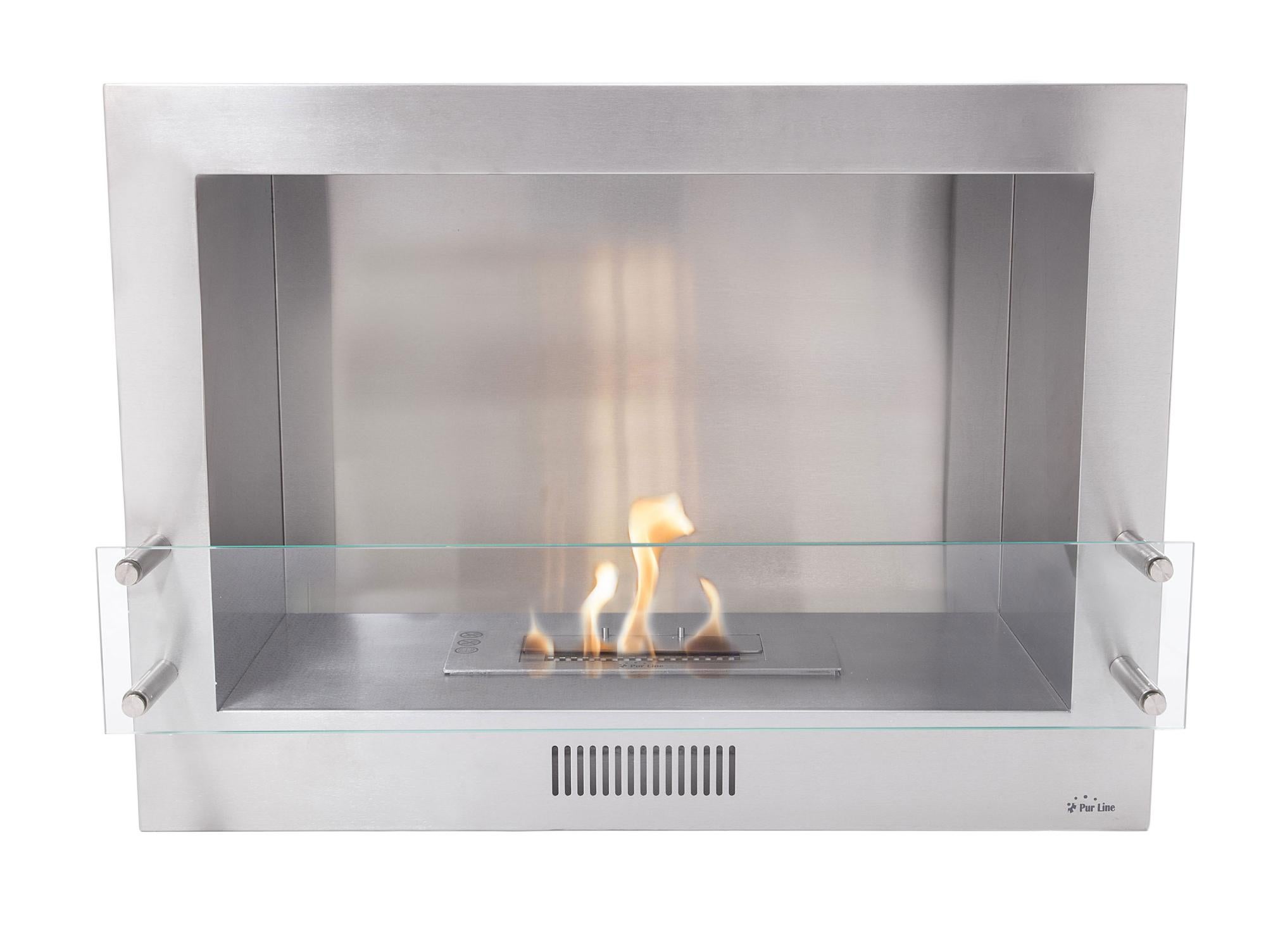 Caminetto A Bioetanolo Augusto Da Incasso - 2 Bruciatori Da 1.5L, Acciaio Inox E Vetro, 110x54cm - Foto 10