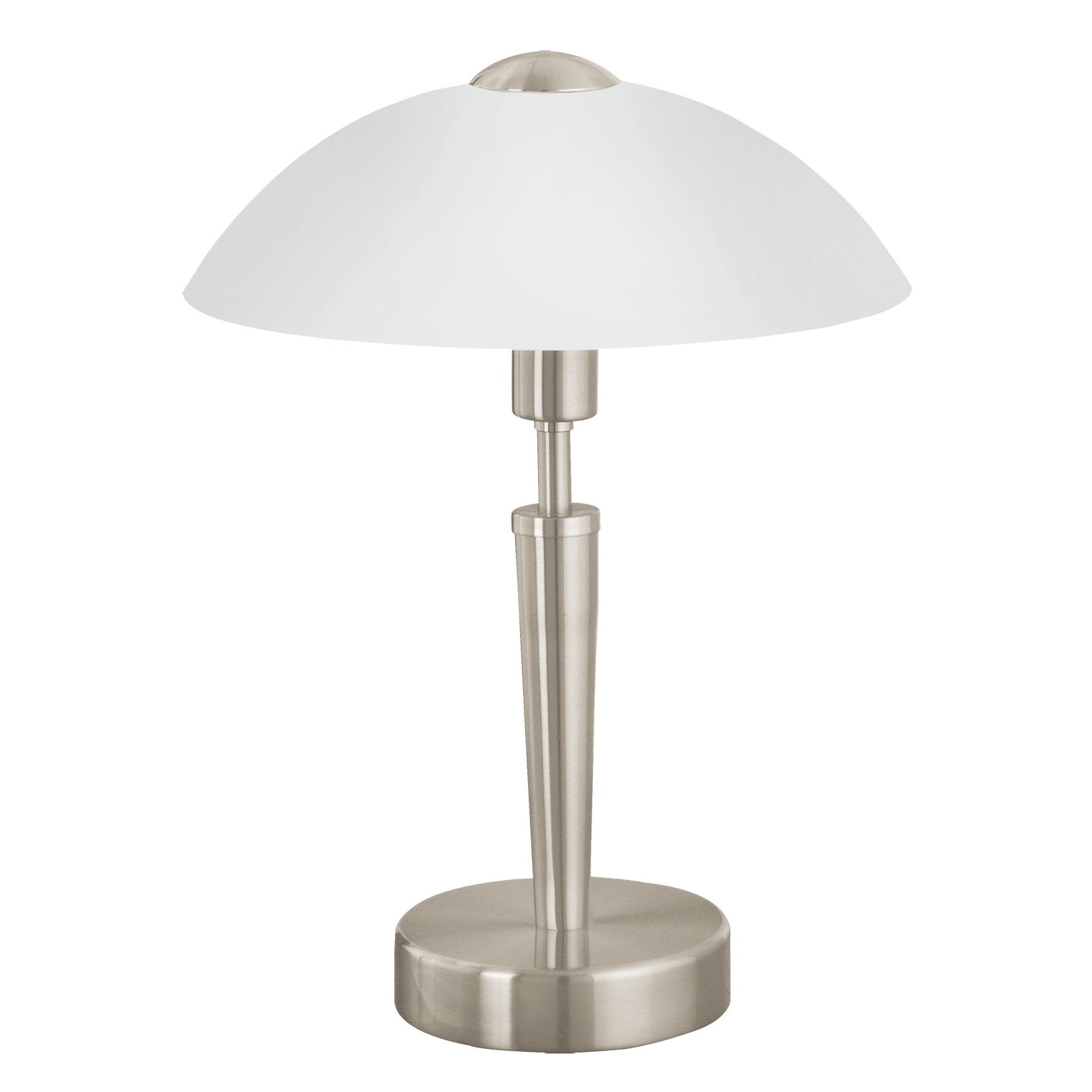 Luminaire De Table Eglo Lampe Poser Solo E X W En Acier Nickel Mat D Mm Leroy Merlin