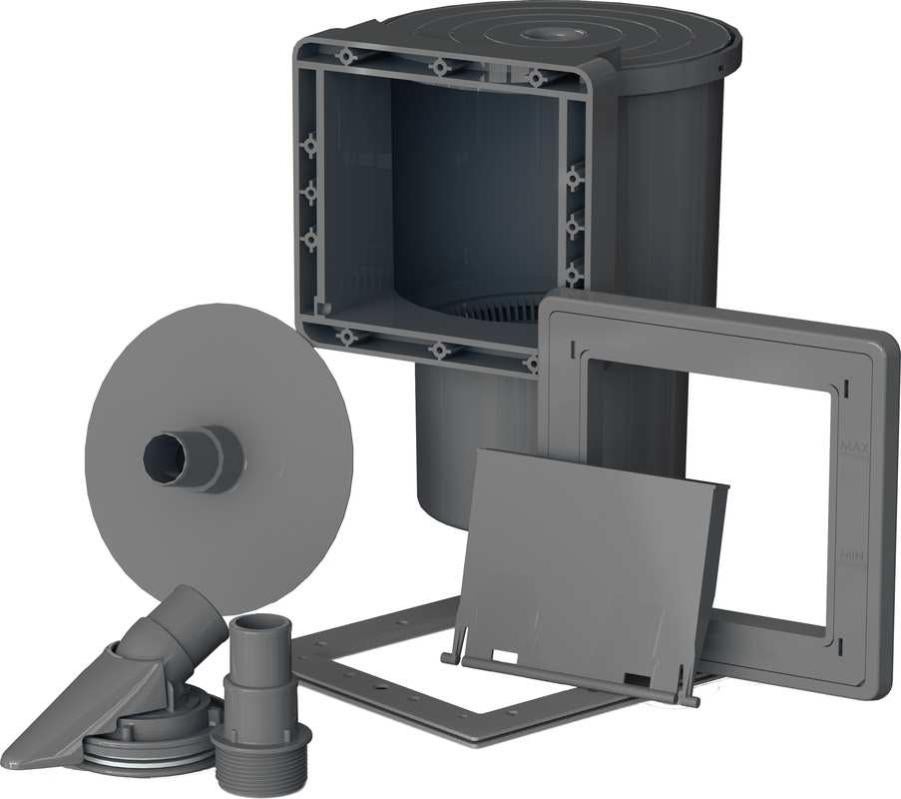 Ensemble Skimmer Pour Piscines Acier Gre Gris Leroy Merlin