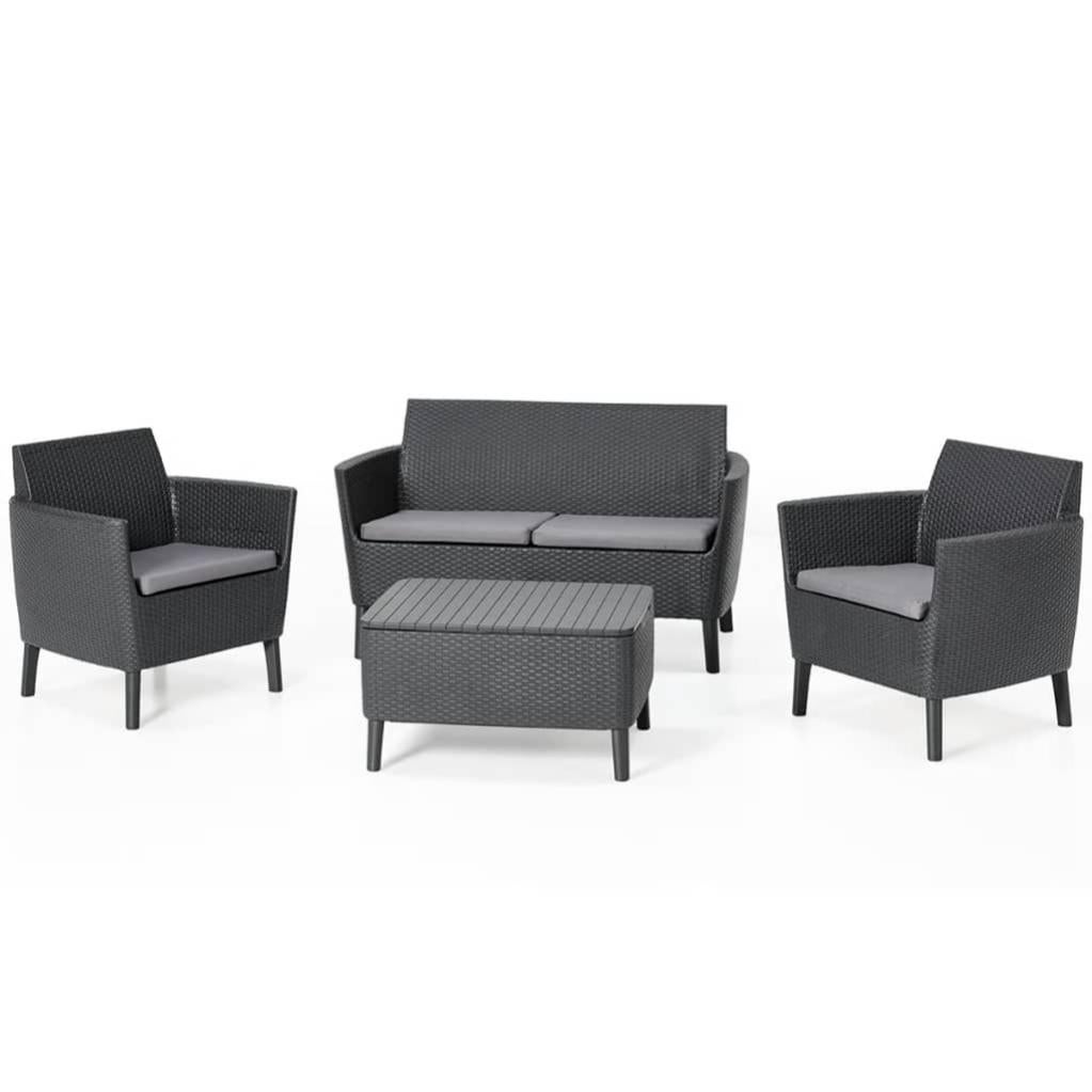 Keter Set Divani da Giardino 8 pz Salemo Grafite 236629 | Leroy Merlin
