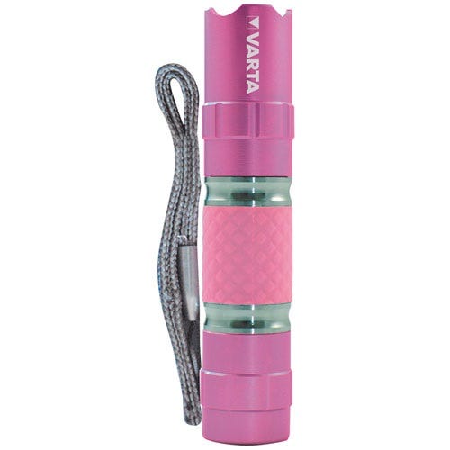 VARTA Lampe Torche LED incl. 1x pile AA, Lipstick Light, lumière, lampe de  poche avec dragonne, boîtier en aluminium et poignée en caoutchouc, facile  à trouver - brille dans le noir, rose : : Luminaires et Éclairage