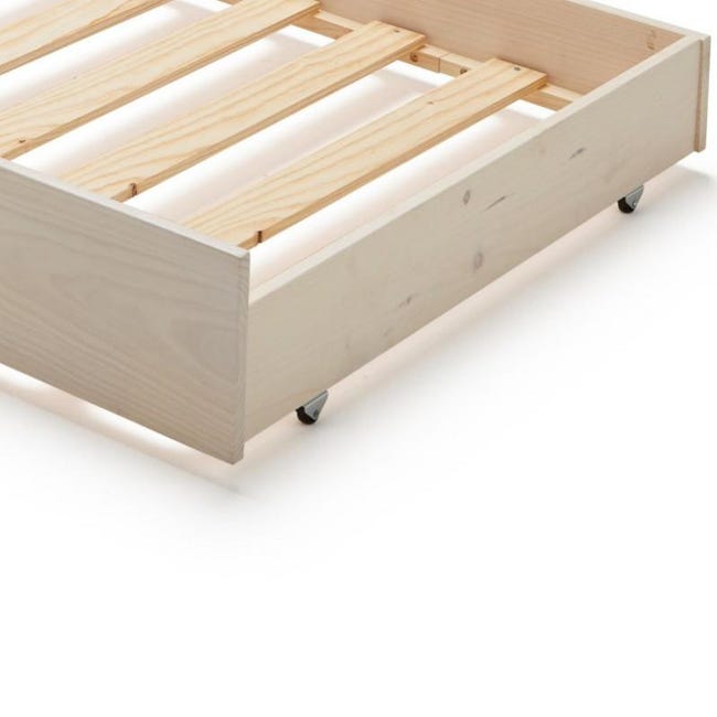 Cama Alicia para colchón de 90 x 190 en madera lacado blanco