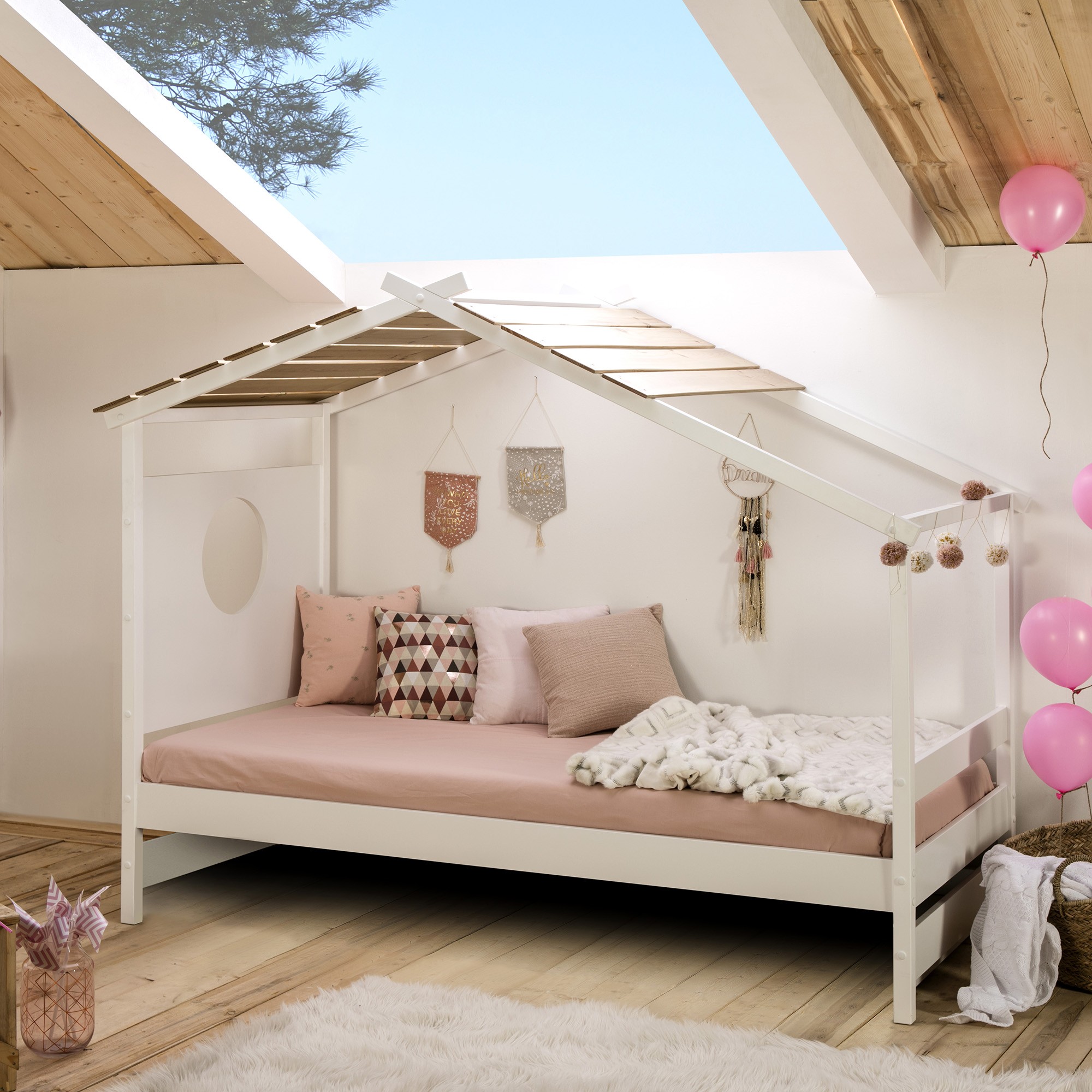 Cama cabaña hansel 90x190cm - solo la cama