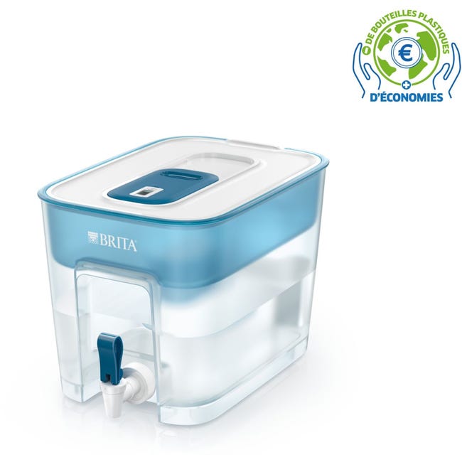Brita Jarras de filtrado - Dispensador de agua filtrada Flow Memo,  capacidad 8200 ml, azul 1039277