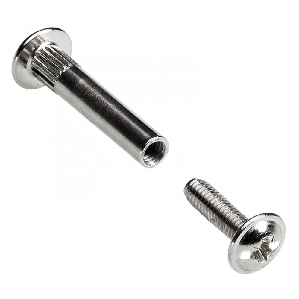 Juego de 10 tornillos de montaje HETTICH de acero niquelado, l. 28 mm a