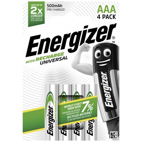 Energizer 4 Piles Rechargeables AA Ni-MH 2000 MAh + Chargeur de Batteries AA  - AAA à prix pas cher
