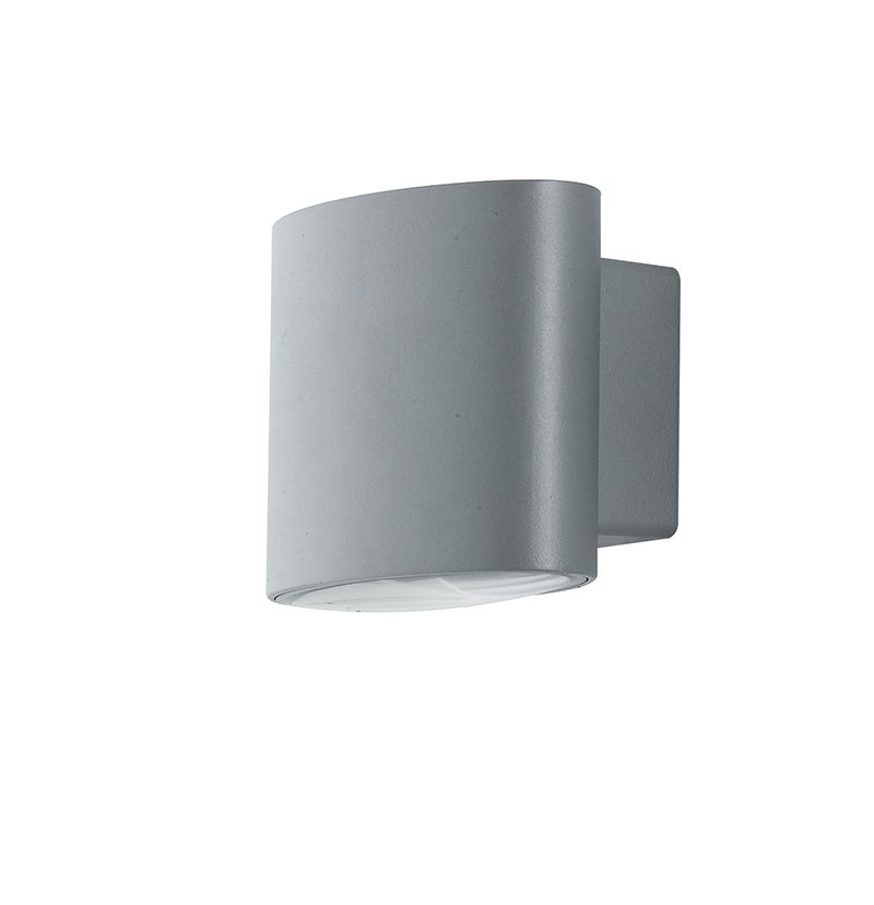 Aplique de pared boxter en aluminio plata 2x4w 4000k (luz natural) ip44