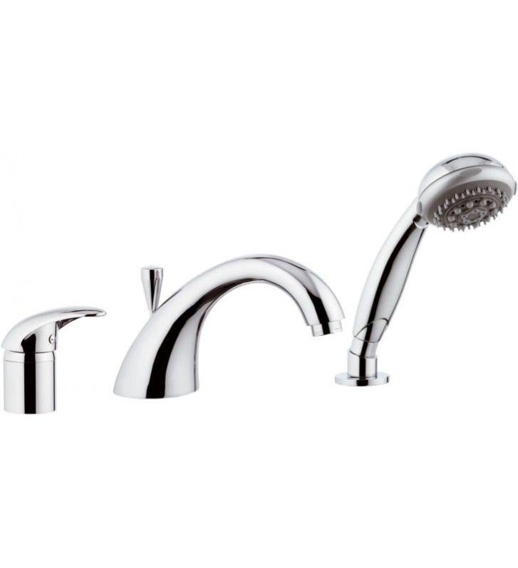 Bocca Vasca Da Bagno Con Deviatore In Ottone - Beccuccio Semicircolare, Funzione Bolla, Filettatura G1/2 Nascosta