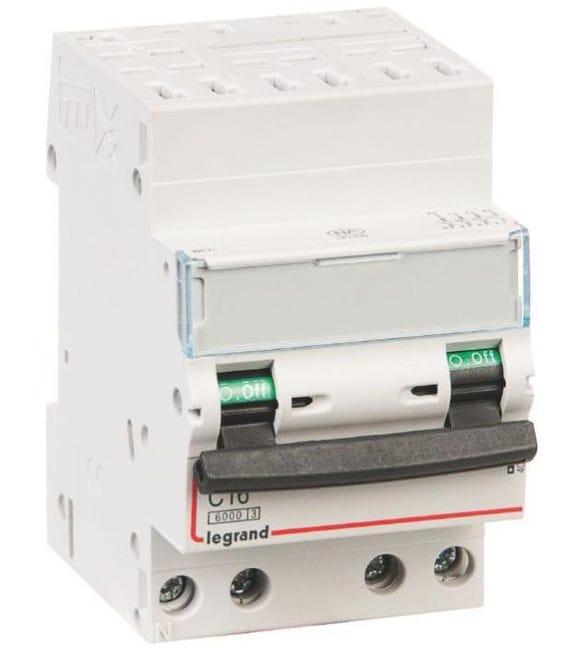 Legrand - Disjoncteur DX³ 4500 - vis/vis - 3P - 400 V~ - 10A - 6kA Legrand - Disjoncteur DX³ 4500 - vis/vis - 3P - 400 V~ - 10A - 6kA