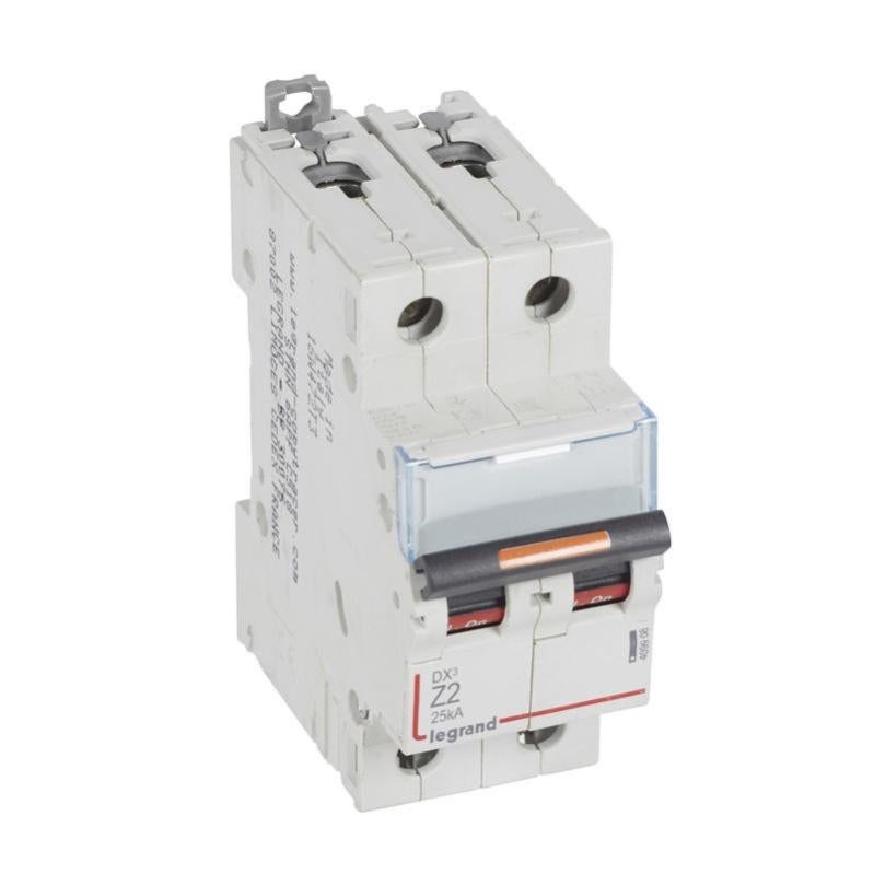 Disjoncteur DX_ 25kA - 2P 230V~ à 400V~ - 2A - courbe Z - 2 modules ...