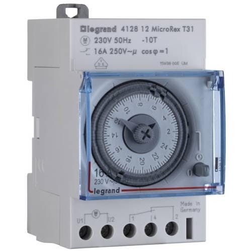 Legrand 412812 Programmateur horaire pour rail analogique 4000 W ...