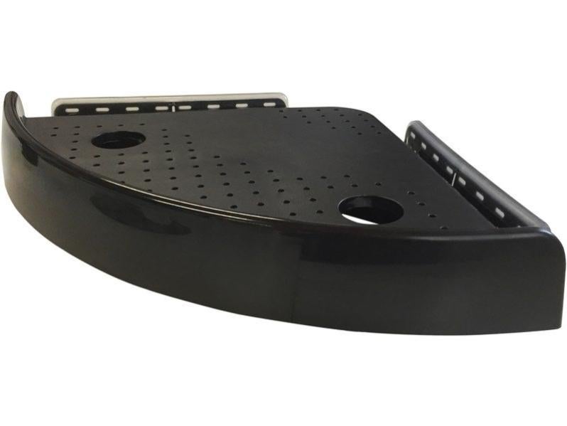 Mensola Angolare Doccia In Acciaio Inox Nero 304 - 25,4 Cm, Triangolare, Incasso Tra Piastrelle, Senza Fori