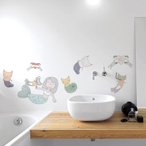 Stickers géant la Petite Sirène et coquillage Disney  Sticker sur  Découvrez les stickers et et décalcos pour enfant sur Déco de Héros