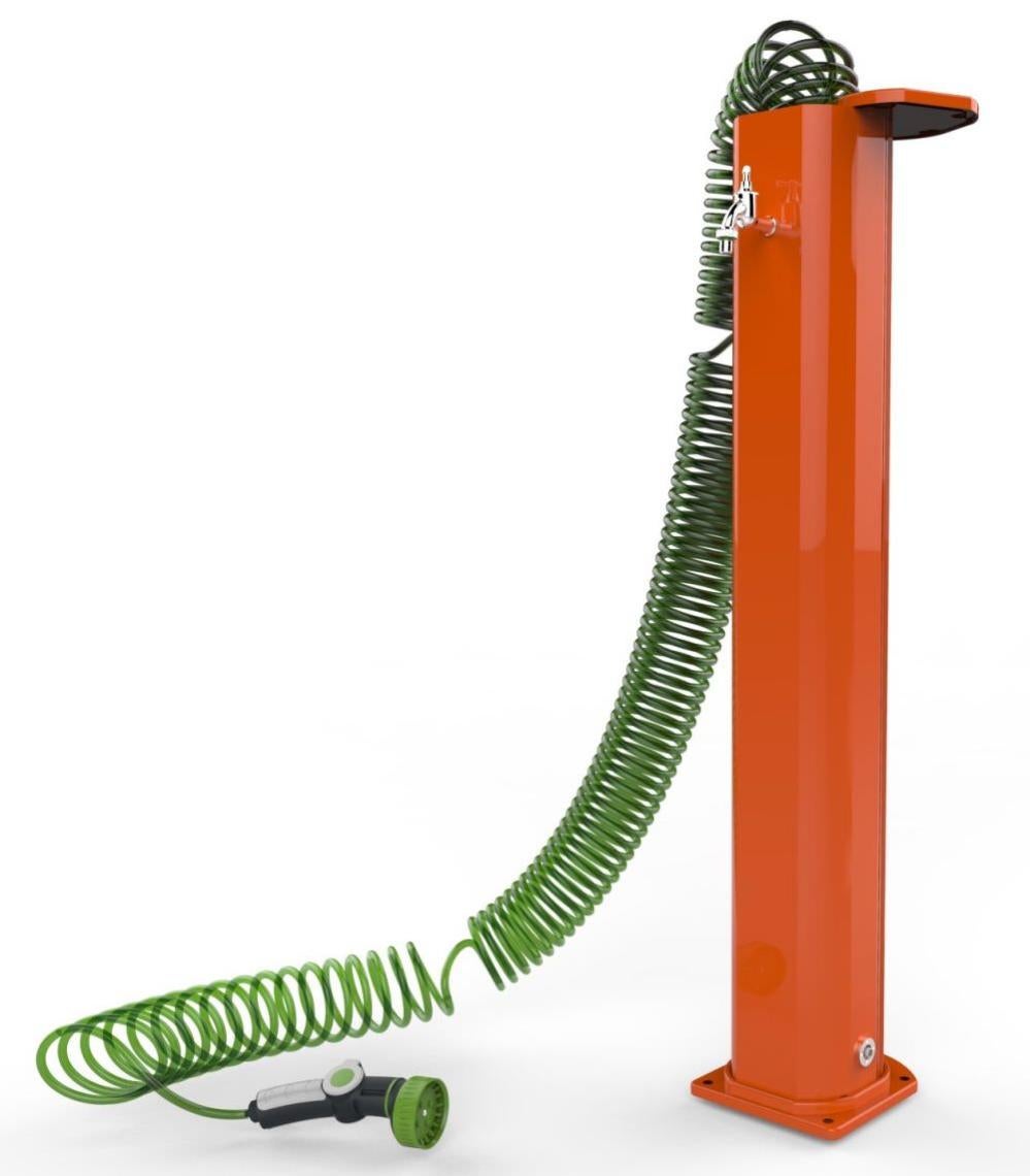 Arkema Design Gs145-2009 Grifo Y Manguera De Aluminio Con Pistola, Naranja