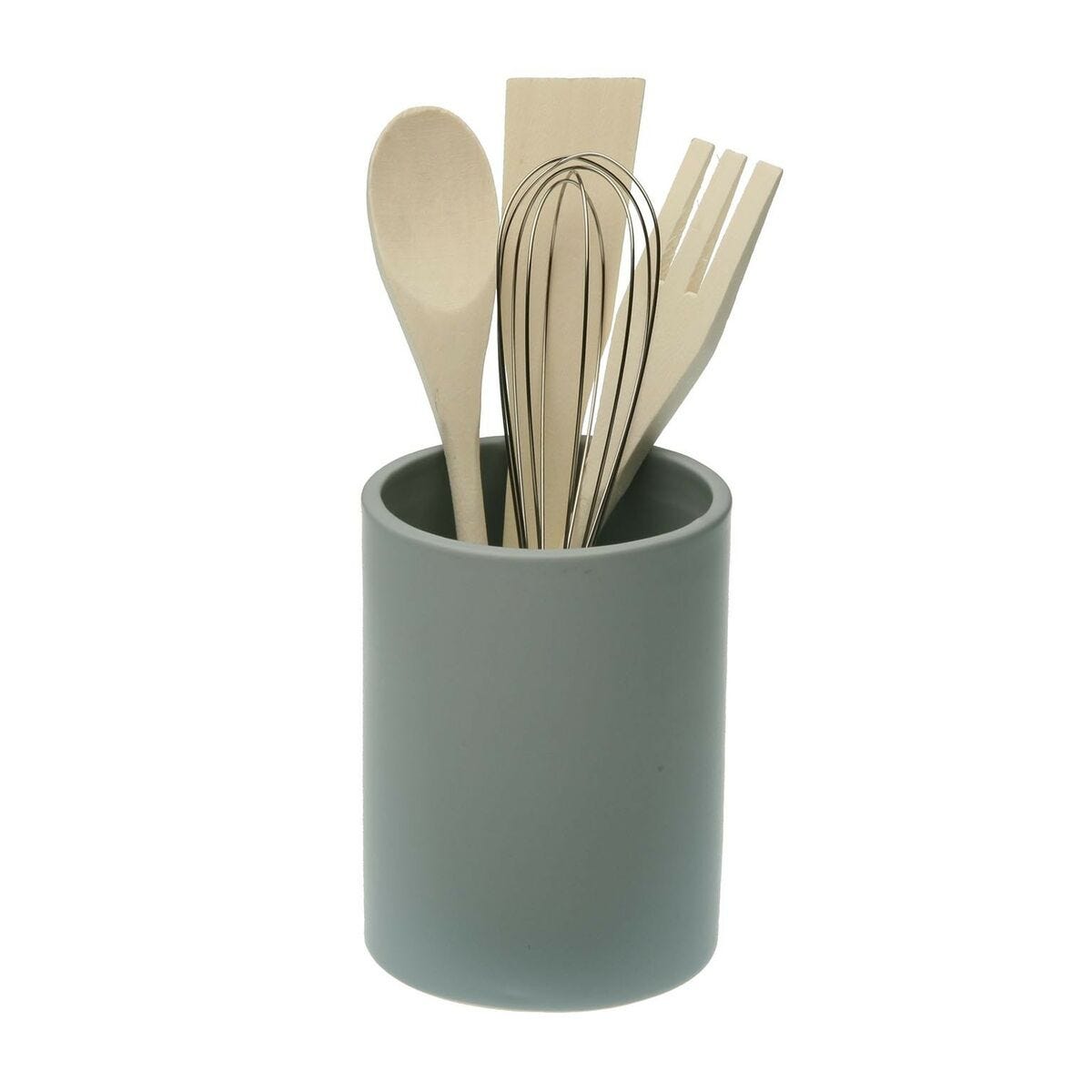 Porta utensilios de cocina Bote para utensilios cerámica y bambú