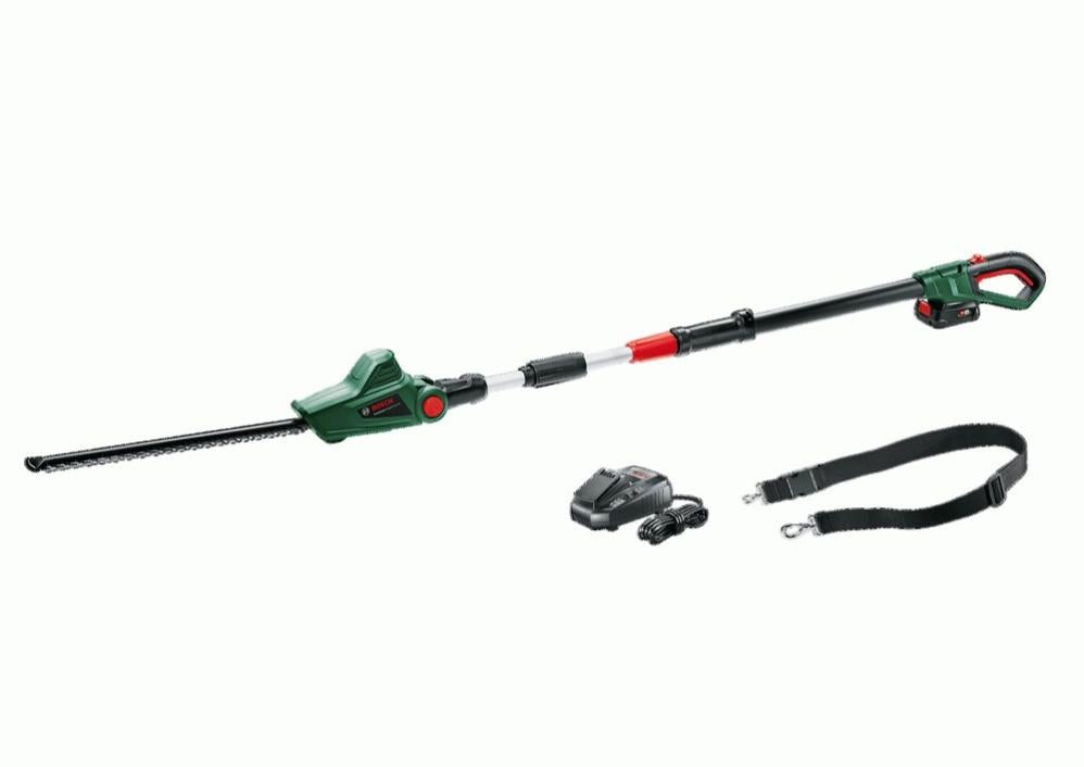 Tagliasiepi Telescopico A Batteria Alloyman 20V – Lama 40 Cm, 1400 Tagli/min, Autonomia 30 Min, Maniglia Regolabile 180°