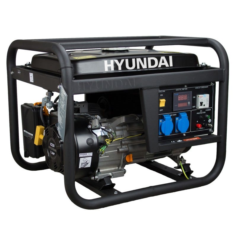 Generador Gasolina Hyundai Monofásico HY4100L 3,3kW