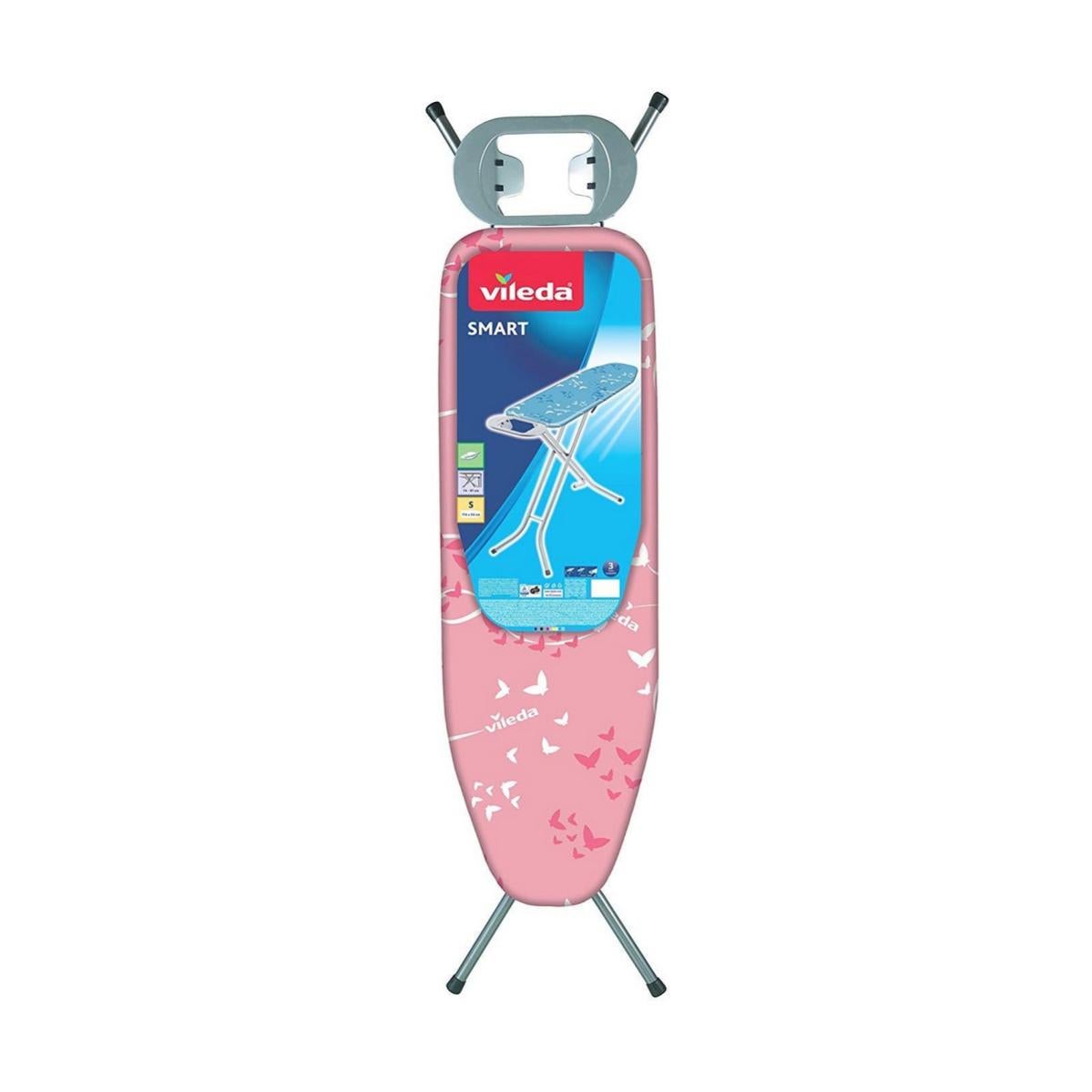 Tabla de Planchar Vileda Smart Rosa Acero Inoxidable (114 x 34 cm