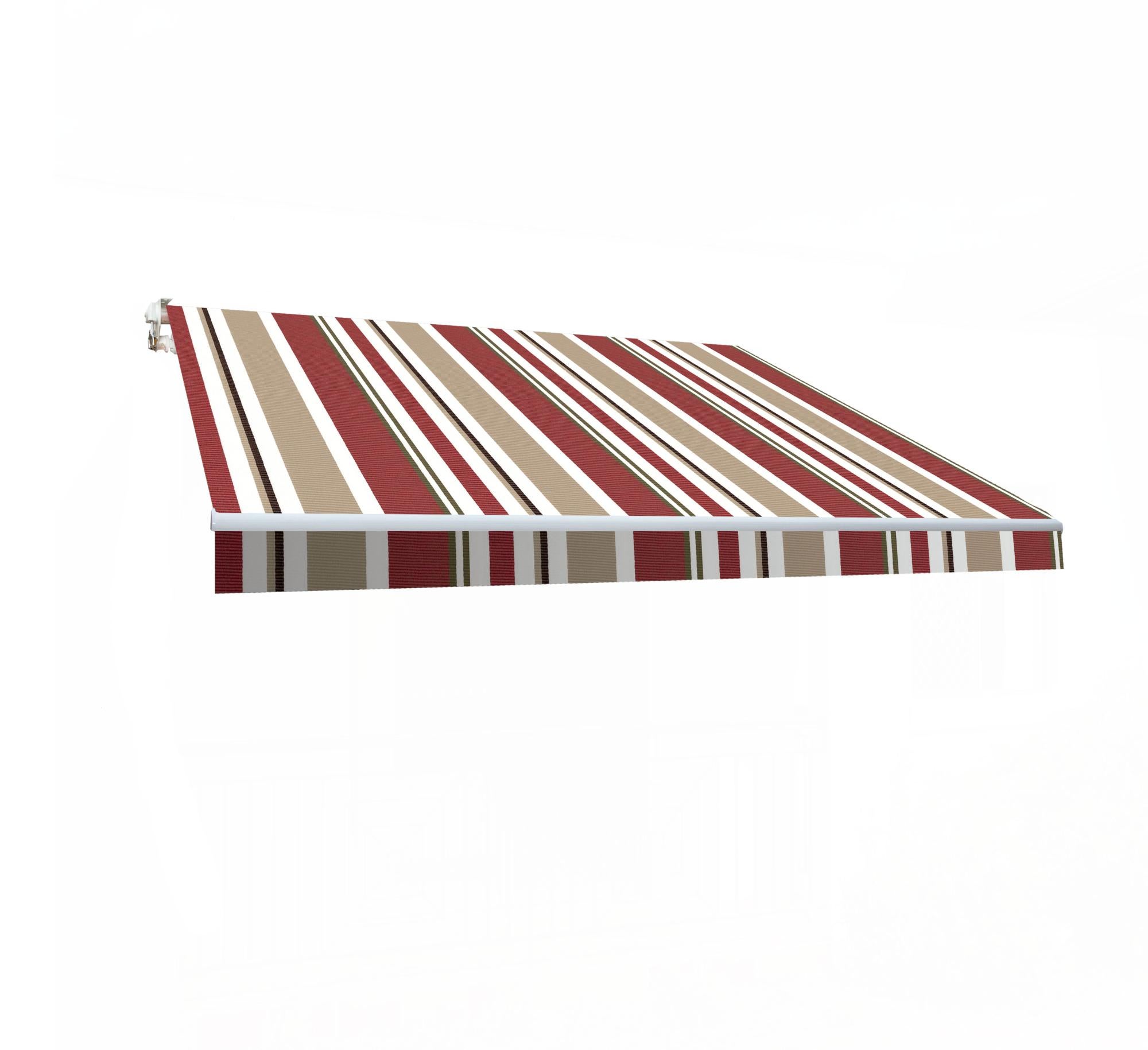 Store Banne Manuel 4x2,5m Smartsun Toile Polyester Bordeaux / Beige