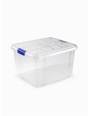 Cajas de Almacenaje Transparentes – Cajas Organizadoras de Plástico con  Tapa, Pack 2 uds (100L)