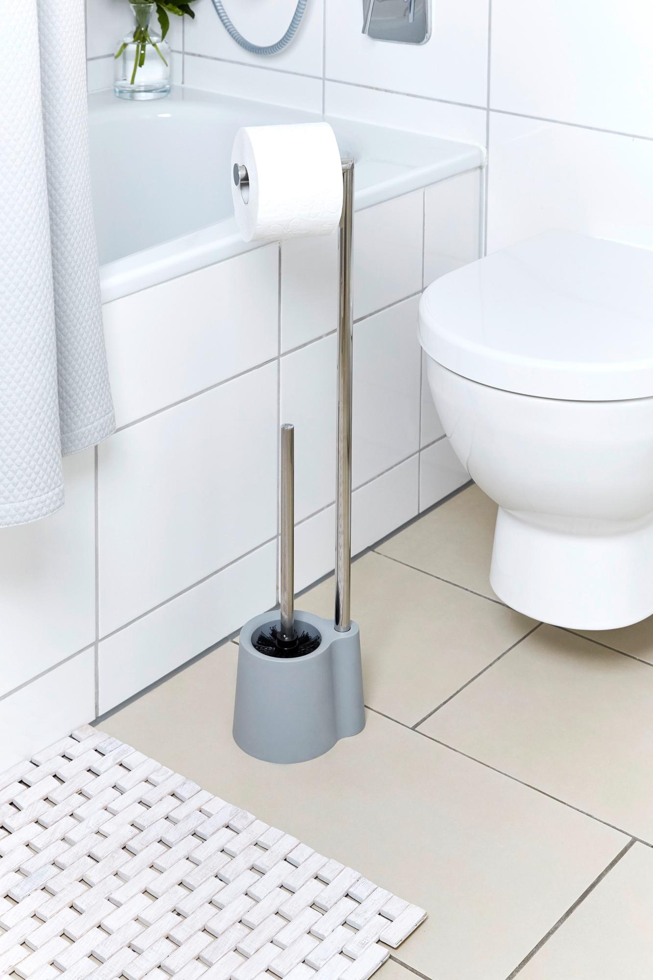 KAMALU - Portarotolo bagno finitura nera in acciaio linea Kaman Nico-08