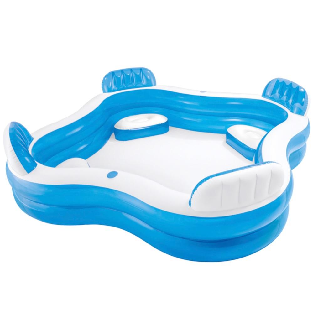 Piscina Hinchable Intex Con Asientos 229X229X66 Cm - 990 L