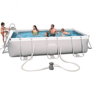 Piscina Desmontable Tubular Rectangular Bestway Power Steel con Depuradora  de Cartucho 287x201x100 cm