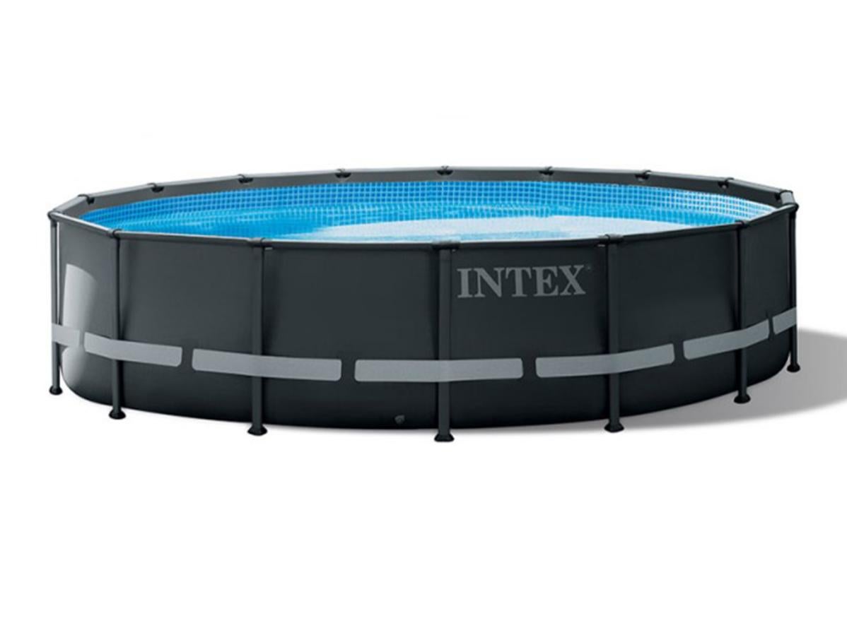 Kit Piscine Hors Sol Tubulaire Intex Ultra Frame - 488 X 122 Cm - Ronde (Livrée Avec Filtre A Sable, Bâche, Échelle + Tapis D…