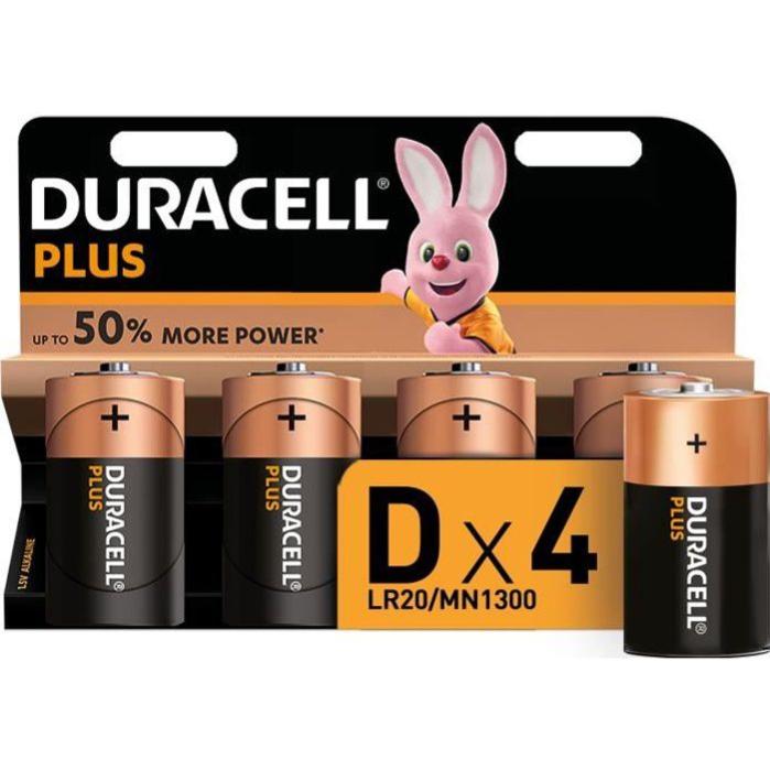 Duracell Plus LR20 Pile LR20 (D) alcaline(s) 1.5 V 4 pc(s) - 5