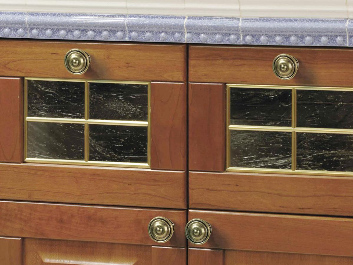 Set di 4 pomelli rotondi in vetro con tartaruga marina, con pomelli per