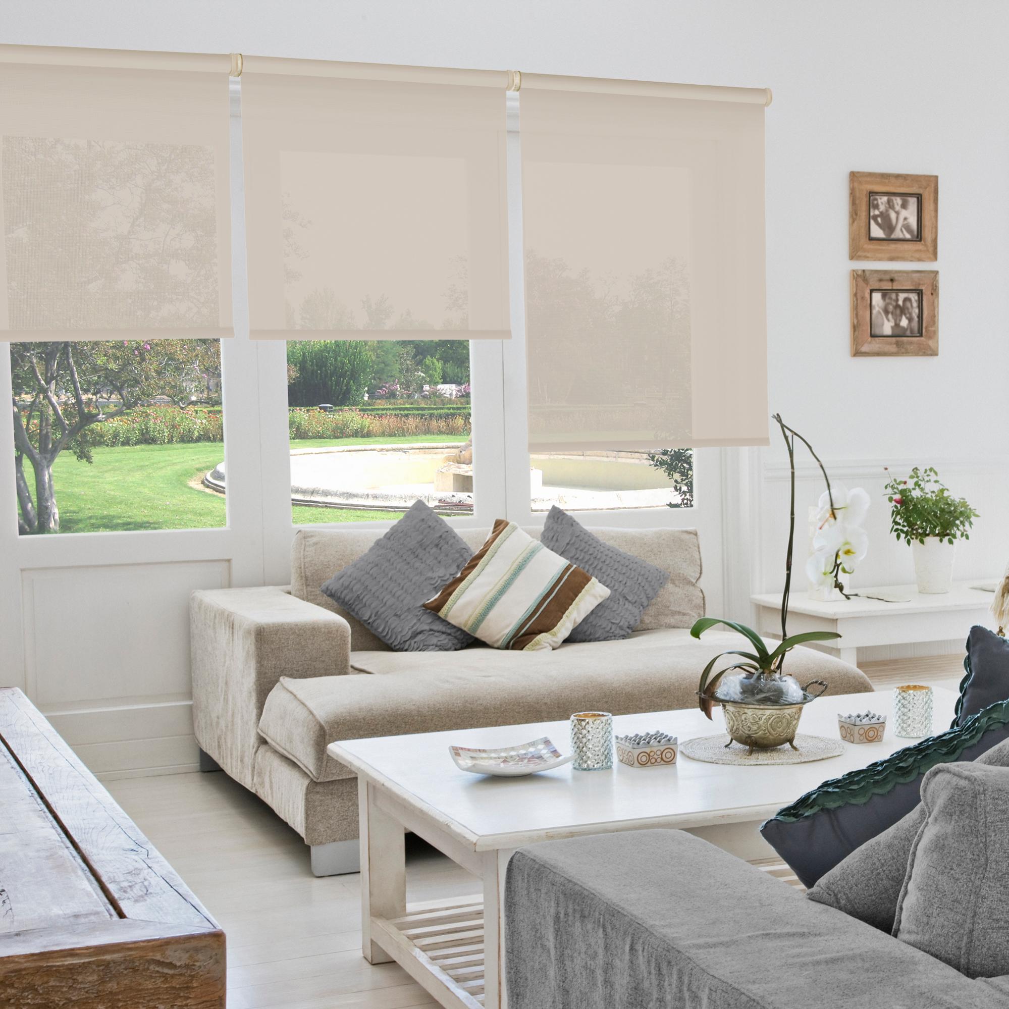 Viewtex Basic vouwgordijn, verkrijgbaar in verschillende maten en kleuren, 150 x 250 cm, ivoor