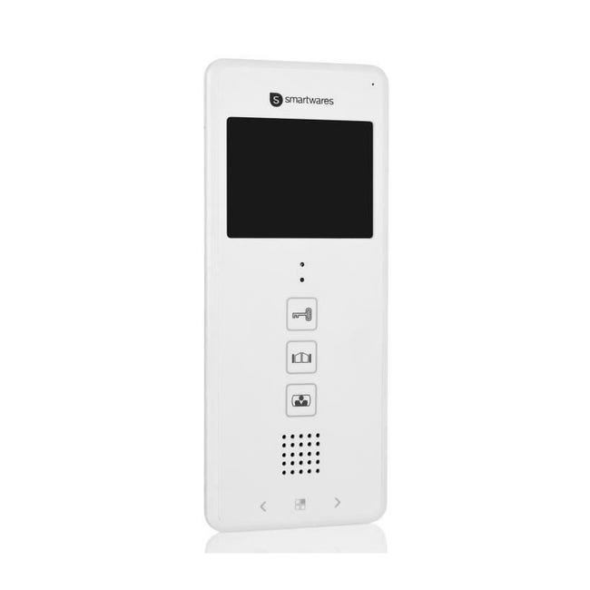 Smartwares Interphone Visiophone 3,5pouces Sans Fil Avec Écran