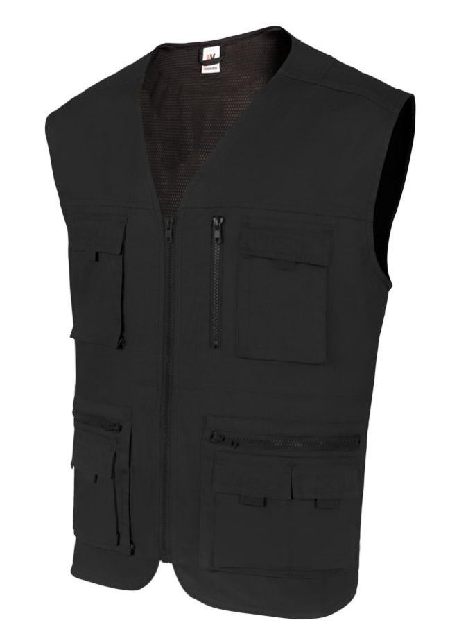 Gilet Softshell Velilla Per Uomo - Nero, Taglia 3XL, Con Chiusura A Cerniera, Tasche Con Zip E Bordi Elastici