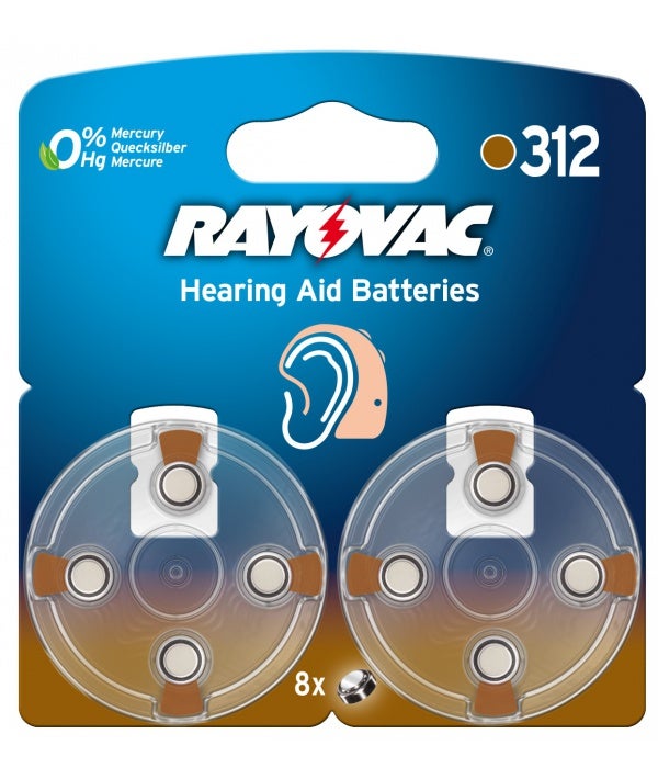 lot de 14 plaquettes de piles auditives 312 rayovac pour appareil auditif  PR41