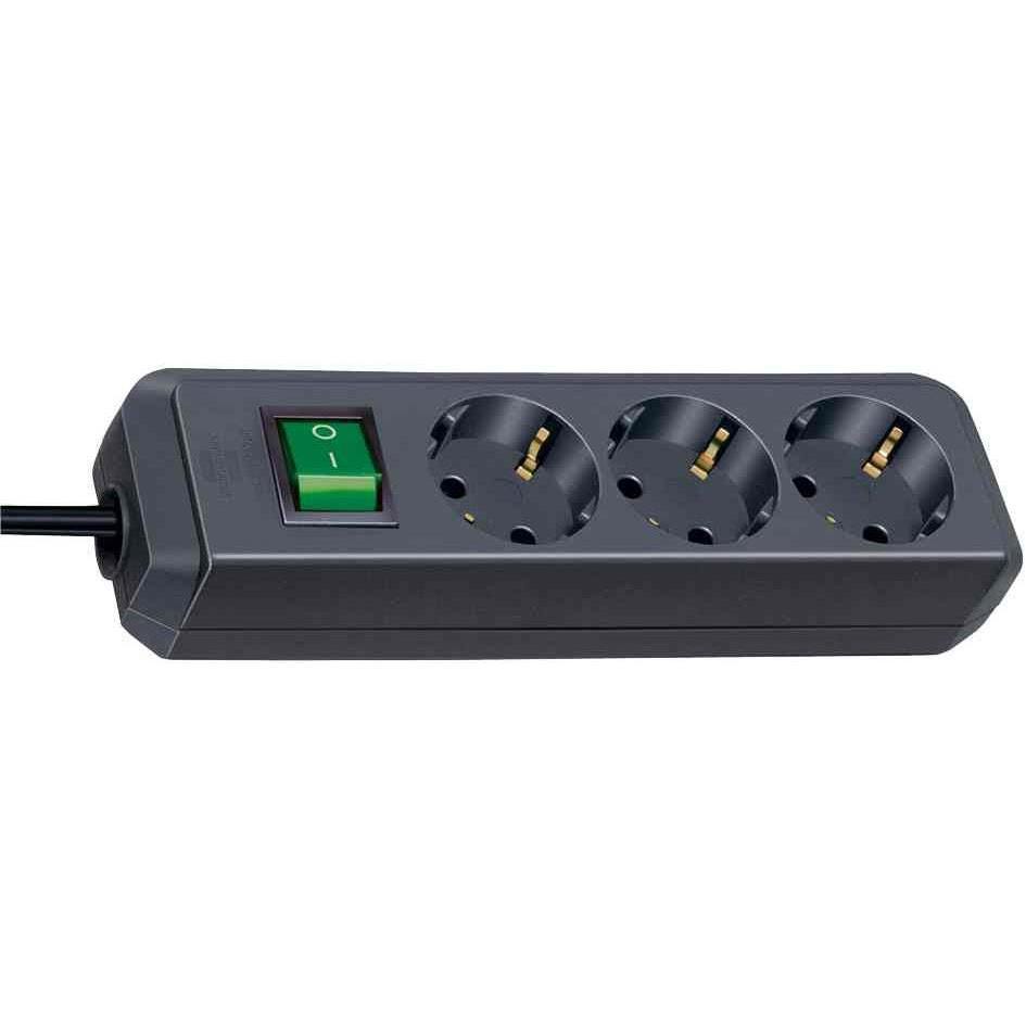 CHACON Bloc multiprise avec interrupteur 3 prises 16 A et 2 sorties USB 2  A, câble 3 m