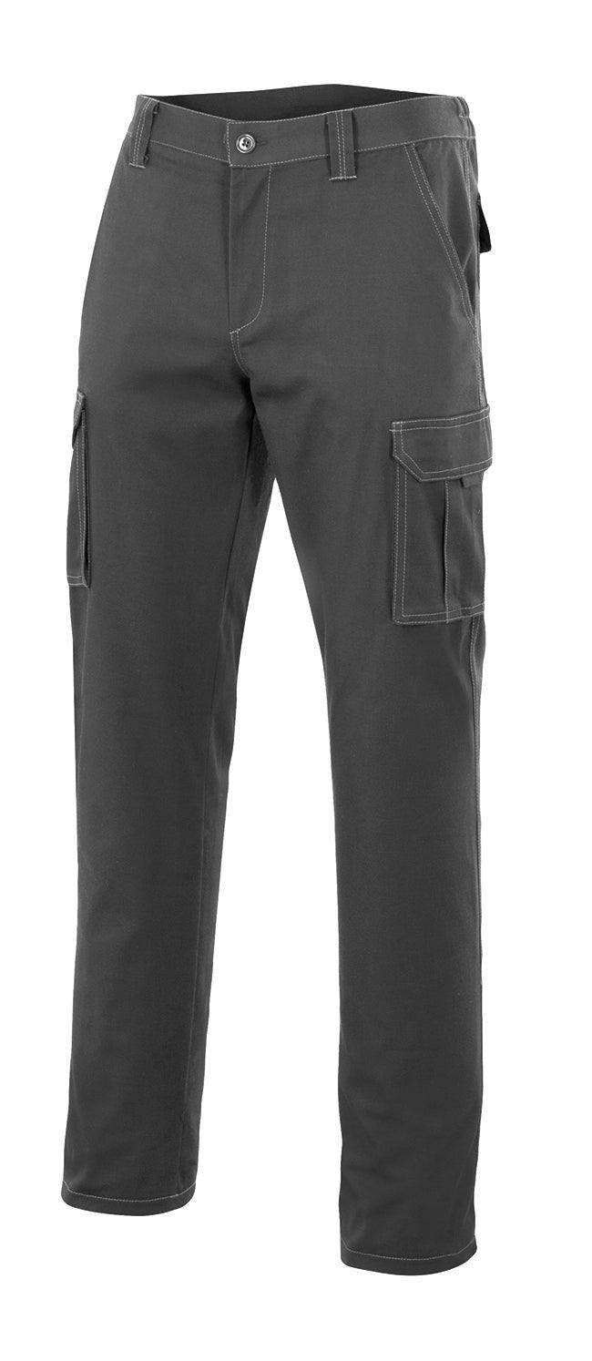 Pantalón de trabajo stretch multibolsillos gris 103002S Velilla