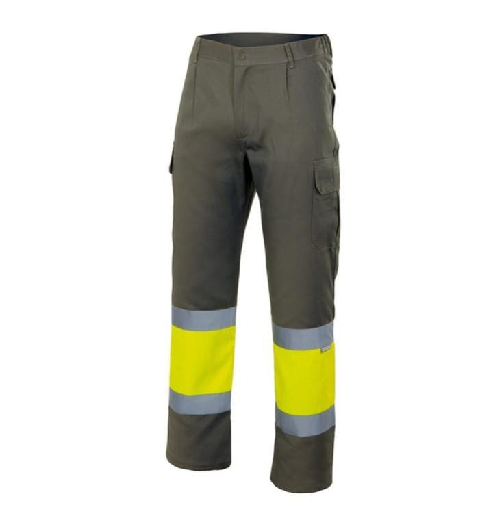Velilla Pantalon Bicolor Forrado AV M Verde Caza Amarillo Fluor Leroy Merlin