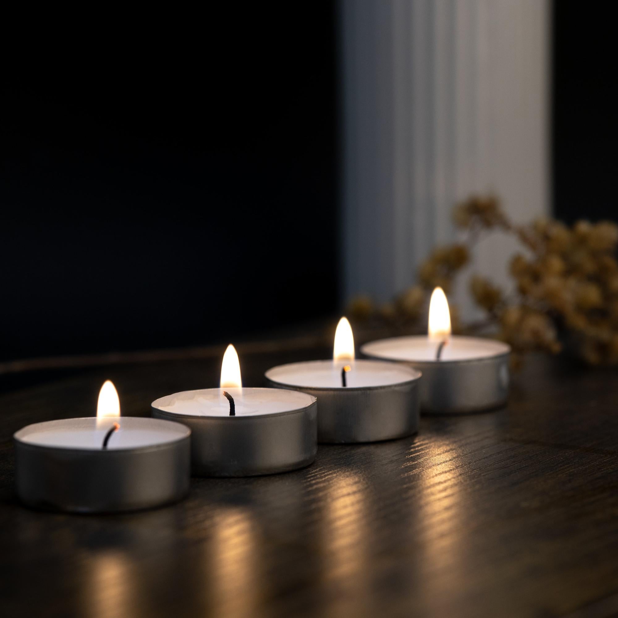 Embalagem de 100 velas brancas. Velas decorativas para a casa. Velas sem cheiro. 3,5 horas de combustão. - 4