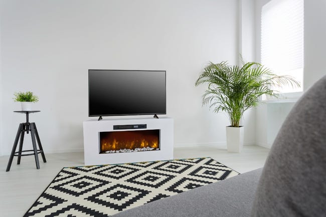 Mueble TV con chimenea eléctrica Meribel