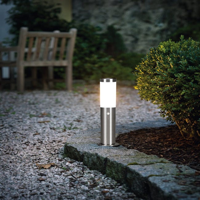 Lampe sur pied d'extérieur Lampe sur pied de jardin en acier