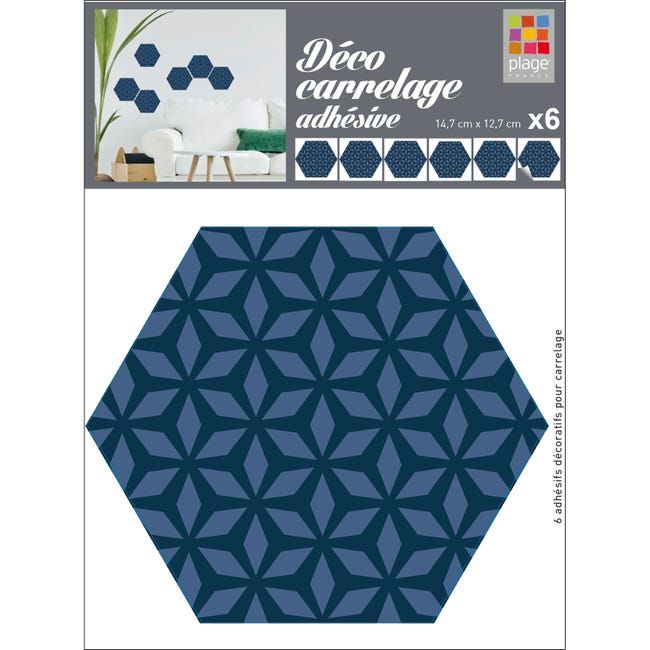 Stickers carrelage 15 x 15 cm - Étoiles géométriques