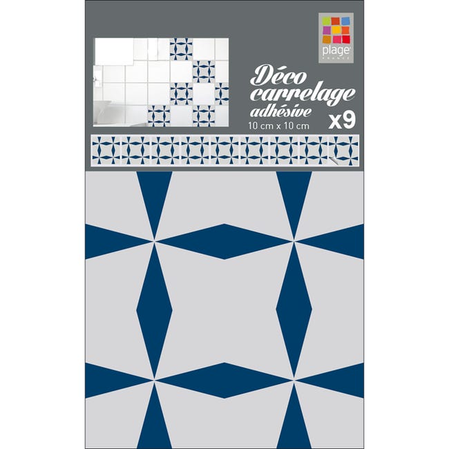 Sticker carrelage crédence adhésif décoratif autocollant, carreaux formes  arabesques marocaine, tons verts, x9, 10 cm X 10 cm