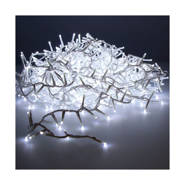 Guirlande clignotante extérieur LED - 96L blanc chaud - L.710 cm