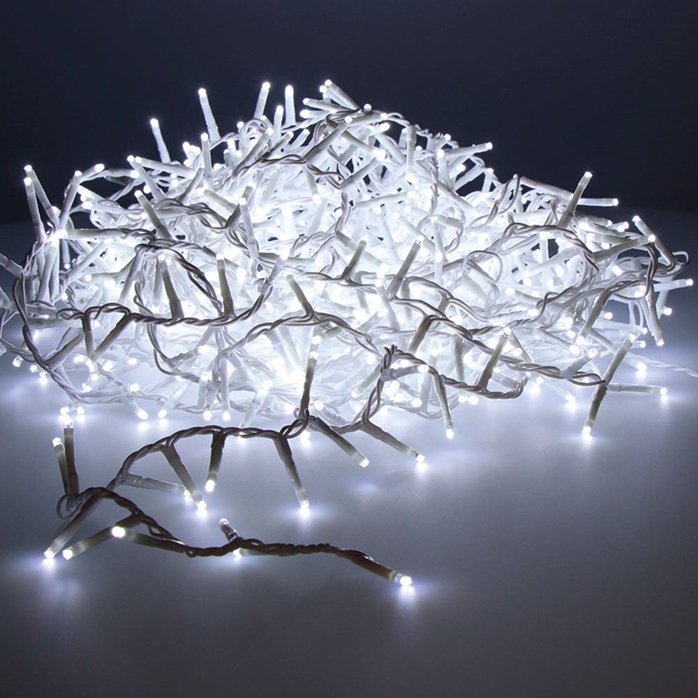 Guirlande lumineuse LED extérieure clignotante 34m 750 LED blanc