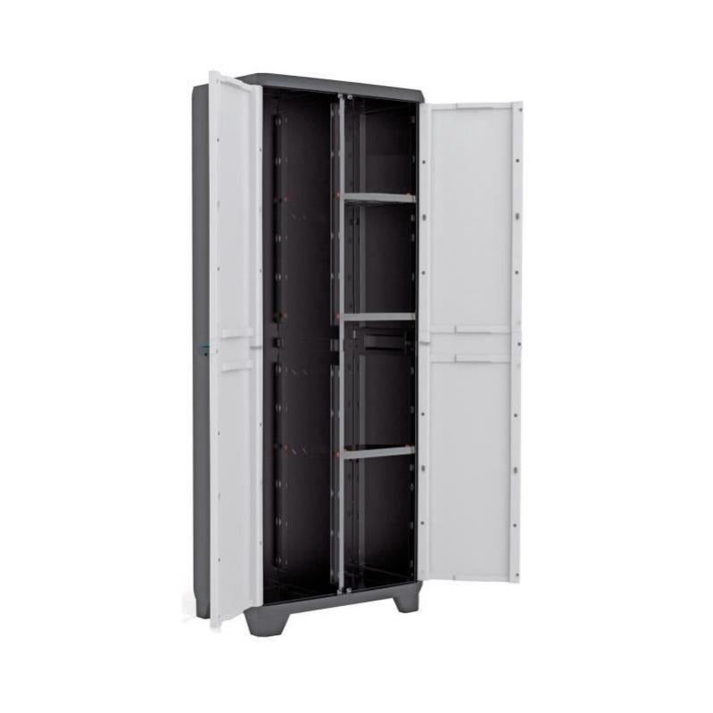 KIS Armoire de rangement utilitaire Linear 68 x 39 x 173 cm Noir et