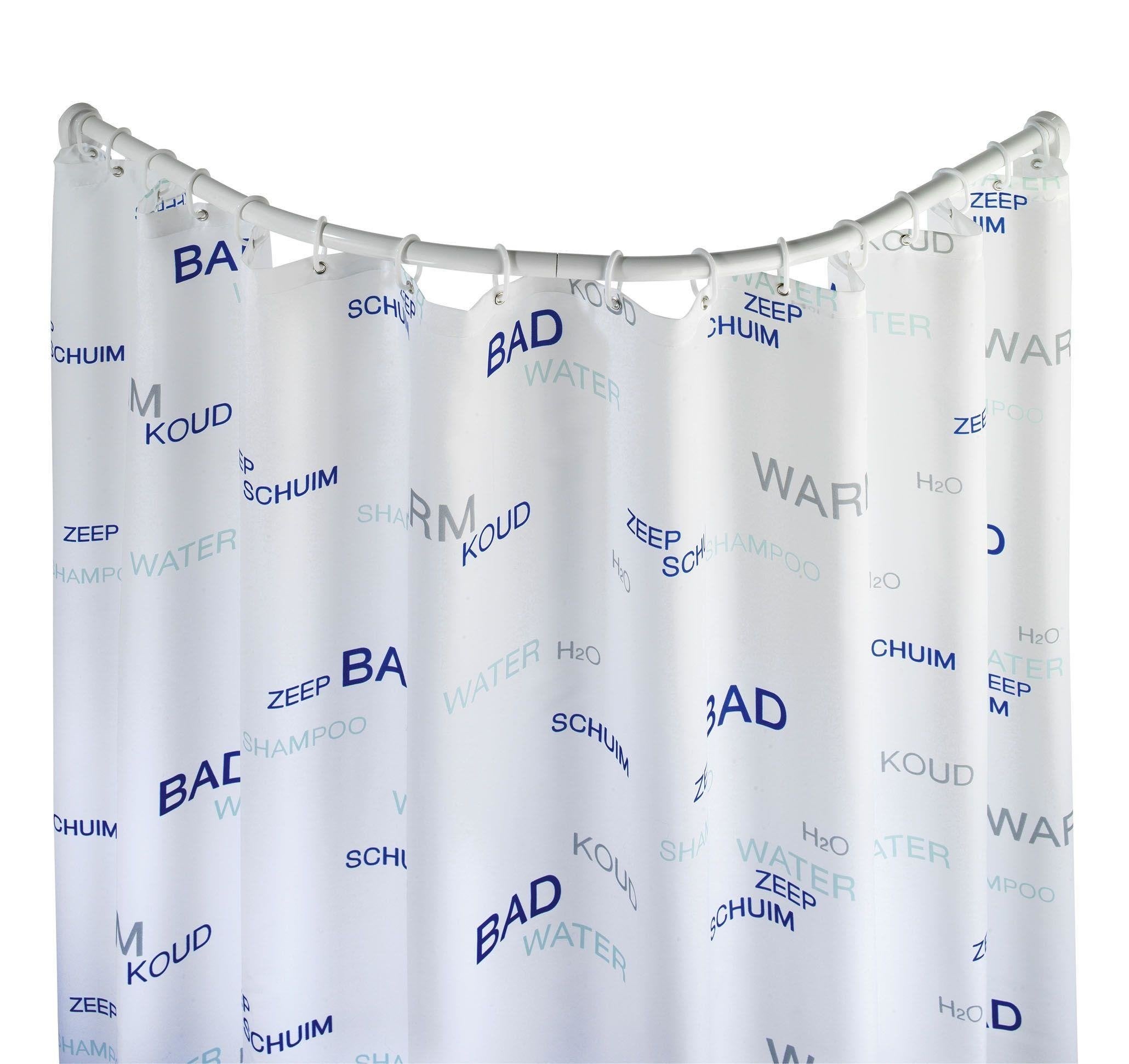 BASTONE PER TENDA DOCCIA 2 LATI L 80-90 CM BIANCO - Bricocenter