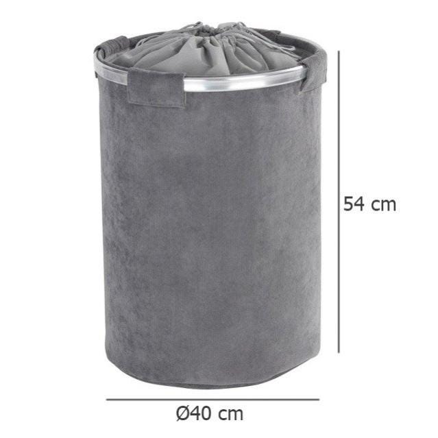 2 Sacchi Portabiancheria In Nylon 85L | Cesti Biancheria Con Manici E Fondo Quadrato | Borse Multiuso Grigio/Nero Per Viaggio E Campeggio | Contenitori Per Vestiti