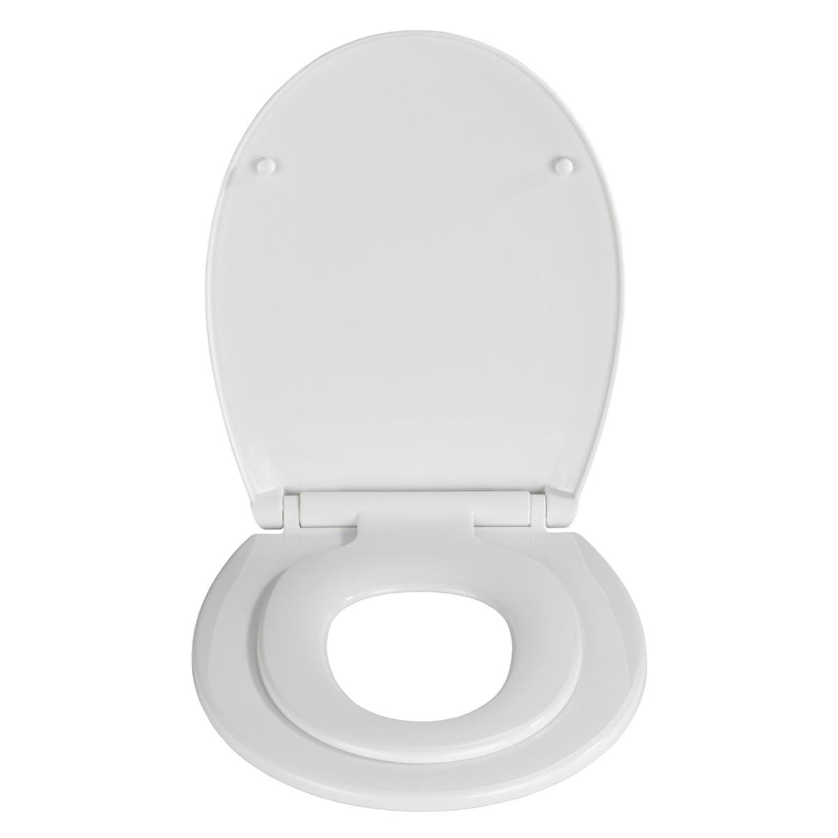 Abattant WC avec frein de chute en plastique blanc Family Leroy