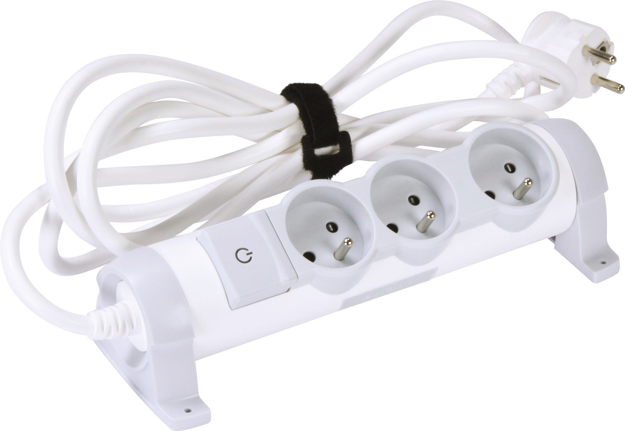 Legrand - Rallonge multiprise rotative avec 5 prises de courant Surface et  interrupteur avec cordon 3m - blanc et gris foncé