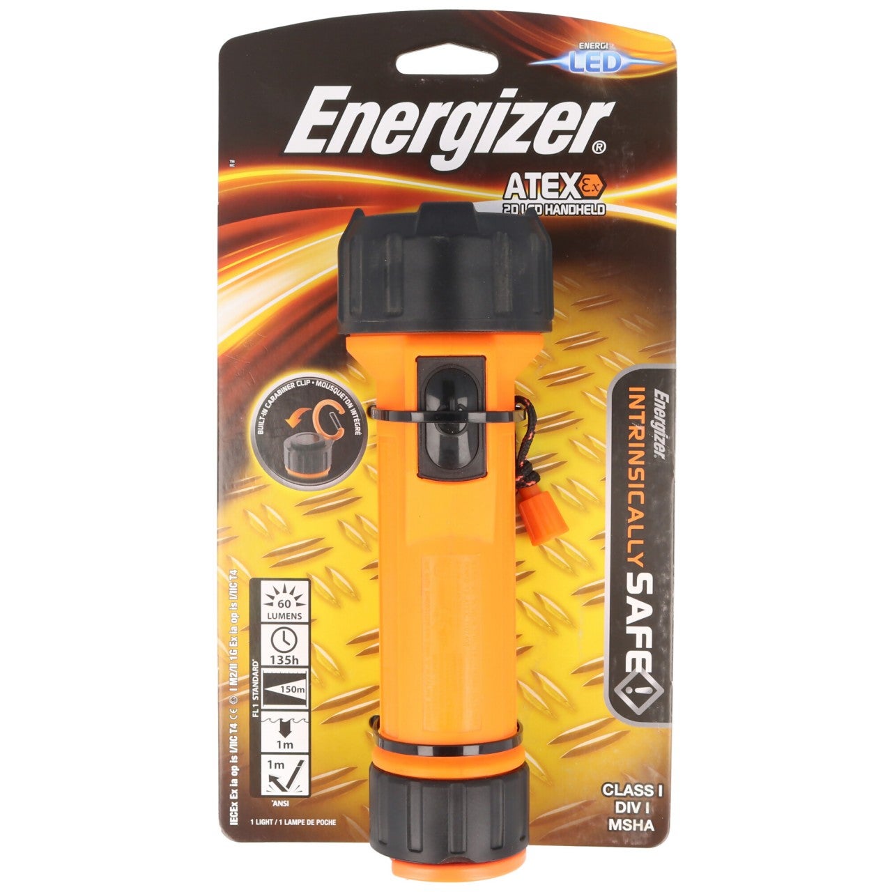 Energizer 2D ATEX - Lampe de poche - blanche - Noir, Orange de | Leroy Merlin